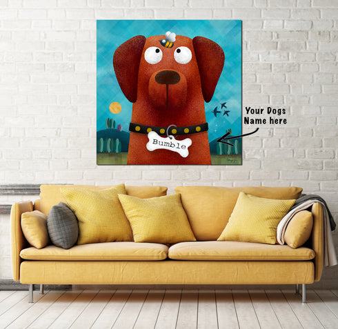 Fox Red Labrador - Personalised Pooch Art Canvas